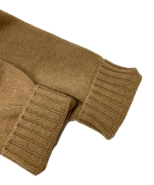 CELINE（セリーヌ）CELINE (セリーヌ) トリオンフモチーフ付カシミヤニットポロシャツ ブラウン サイズ:Mの古着・服飾アイテム