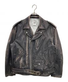 eYe COMME des GARCONS JUNYAWATANABE MAN×BerBerJin（アイ コム デ ギャルソン ジュンヤ ワタナベ マン×ベンベルジン）の古着「転写プリントライダースジャケット」｜ブラック
