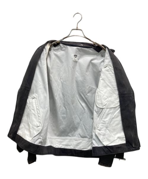 eYe COMME des GARCONS JUNYAWATANABE MAN（アイ コム デ ギャルソン ジュンヤ ワタナベ マン）eYe COMME des GARCONS JUNYAWATANABE MAN (アイ コム デ ギャルソン ジュンヤ ワタナベ マン) BerBerJin (ベンベルジン) 転写プリントライダースジャケット ブラック サイズ:Lの古着・服飾アイテム