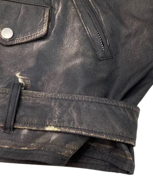 eYe COMME des GARCONS JUNYAWATANABE MAN（アイ コム デ ギャルソン ジュンヤ ワタナベ マン）eYe COMME des GARCONS JUNYAWATANABE MAN (アイ コム デ ギャルソン ジュンヤ ワタナベ マン) BerBerJin (ベンベルジン) 転写プリントライダースジャケット ブラック サイズ:Lの古着・服飾アイテム