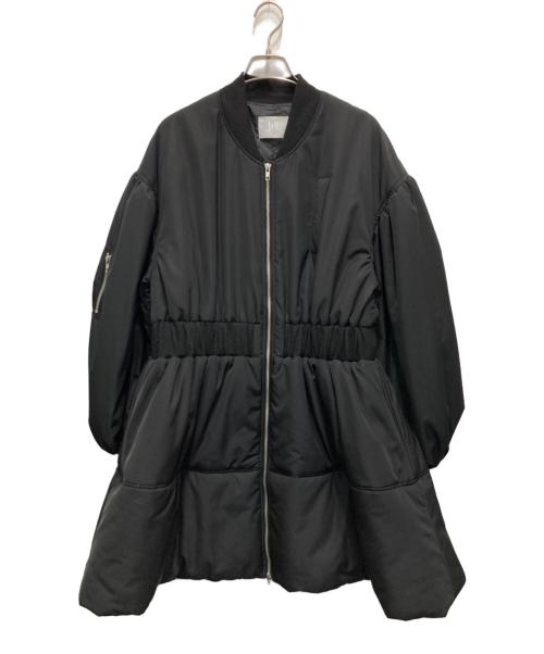 J1U by LA BELLE ETUDE（ジユウバイラベルエチュード）J1U by LA BELLE ETUDE (ジユウバイラベルエチュード) パッファーボリュームAラインミドルコート ブラック サイズ:FREEの古着・服飾アイテム