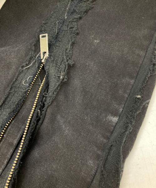 M.Y.O.B. NYC（エムワイオービー ニューヨークシティ）M.Y.O.B. NYC (エムワイオービー ニューヨークシティ) デストロイ加工 ボンテージデニムパンツ ブラック サイズ:FREEの古着・服飾アイテム