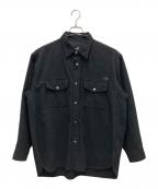 THE NORTH FACEザ ノース フェイス）の古着「ロングスリーブウッドランドウールシャツ」｜チャコールグレー