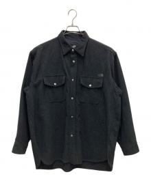 THE NORTH FACE（ザ ノース フェイス）の古着「ロングスリーブウッドランドウールシャツ」｜チャコールグレー