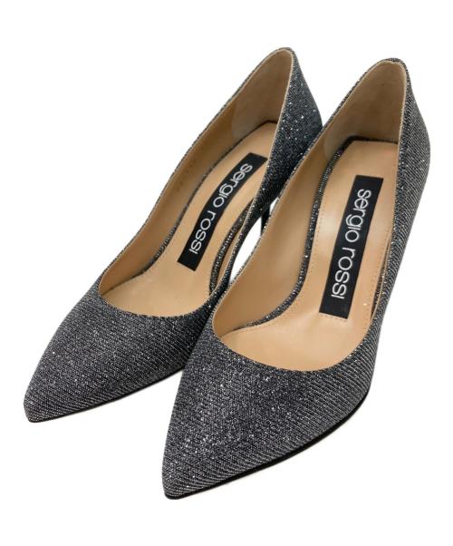 sergio rossi（セルジオロッシ）sergio rossi (セルジオロッシ) ポインテッドトゥヒールパンプス シルバー サイズ:35の古着・服飾アイテム