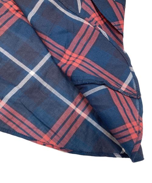 Snidel（スナイデル）Snidel (スナイデル) フリルチェックキャミソールワンピース レッド×ネイビー サイズ:1 未使用品の古着・服飾アイテム