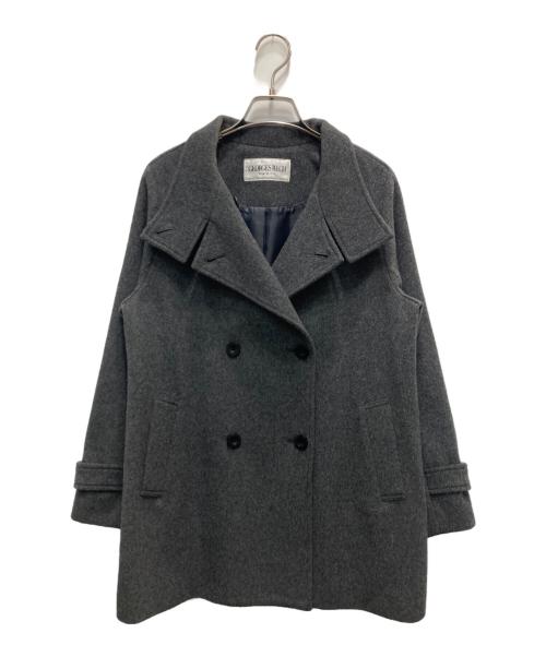 GEORGES RECH（ジョルジュレッシュ）GEORGES RECH (ジョルジュレッシュ) スーパー100ミドルスタンドカラーコート グレー サイズ:36の古着・服飾アイテム