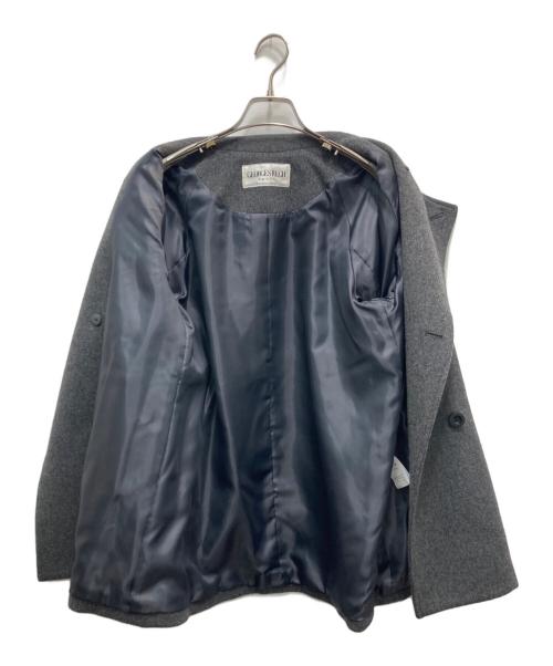 GEORGES RECH（ジョルジュレッシュ）GEORGES RECH (ジョルジュレッシュ) スーパー100ミドルスタンドカラーコート グレー サイズ:36の古着・服飾アイテム