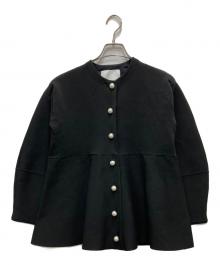 Sono（ソーノ）の古着「ビックパール フレアブルカーディガン」｜ブラック