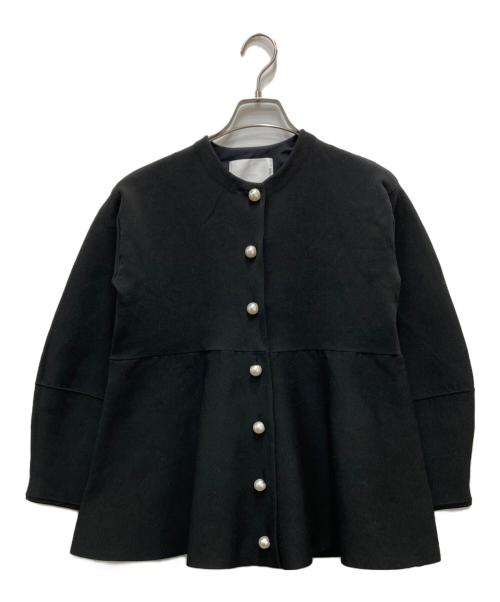 Sono（ソーノ）Sono (ソーノ) ビックパール フレアブルカーディガン ブラック サイズ:1の古着・服飾アイテム