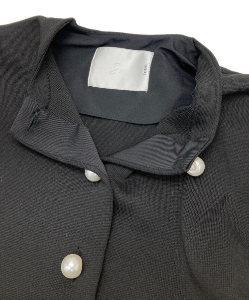 Sono（ソーノ）Sono (ソーノ) ビックパール フレアブルカーディガン ブラック サイズ:1の古着・服飾アイテム