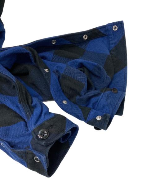 TAKAHIROMIYASHITA TheSoloIst.（タカヒロミヤシタ ザソロイスト）TAKAHIROMIYASHITA TheSoloIst. (タカヒロミヤシタ ザソロイスト) balloon sleeve CPO jacket ブルー×ブラック サイズ:46の古着・服飾アイテム