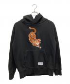 OGSH9ジョーモンタナ）の古着「虎刺繍パーカー」｜ブラック
