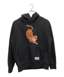 OGSH9（ジョーモンタナ）の古着「虎刺繍パーカー」｜ブラック