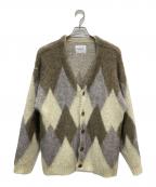 FINDERS KEEPERSファインダーズ キーパーズ）の古着「アーガイルシャギーニットカーディガン」｜ベージュ