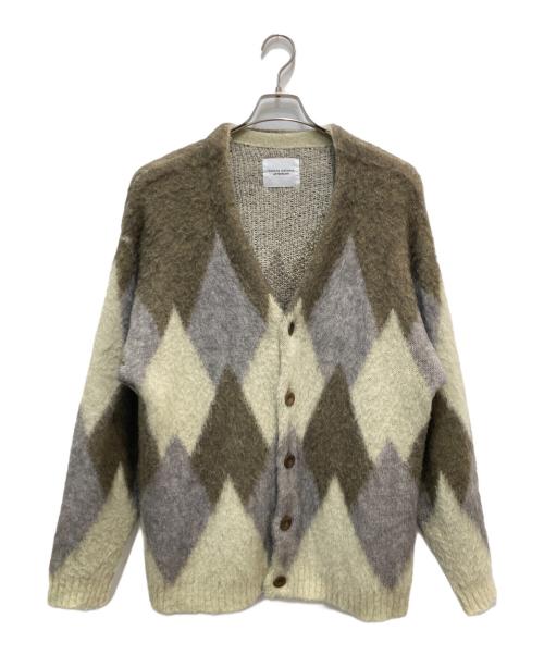 FINDERS KEEPERS（ファインダーズ キーパーズ）Finders KEEPERS (ファインダーズ キーパーズ) アーガイルシャギーニットカーディガン ベージュ サイズ:ONE SIZEの古着・服飾アイテム