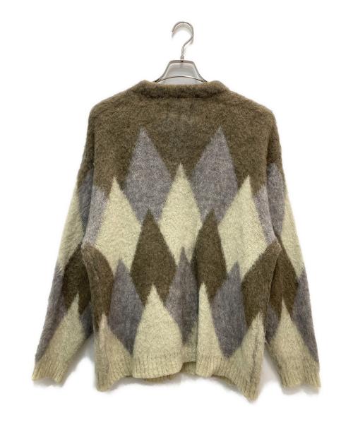 FINDERS KEEPERS（ファインダーズ キーパーズ）Finders KEEPERS (ファインダーズ キーパーズ) アーガイルシャギーニットカーディガン ベージュ サイズ:ONE SIZEの古着・服飾アイテム