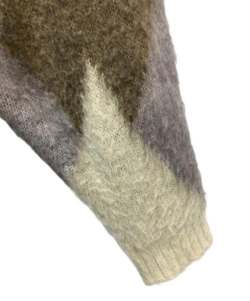 FINDERS KEEPERS（ファインダーズ キーパーズ）Finders KEEPERS (ファインダーズ キーパーズ) アーガイルシャギーニットカーディガン ベージュ サイズ:ONE SIZEの古着・服飾アイテム