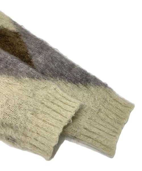 FINDERS KEEPERS（ファインダーズ キーパーズ）Finders KEEPERS (ファインダーズ キーパーズ) アーガイルシャギーニットカーディガン ベージュ サイズ:ONE SIZEの古着・服飾アイテム