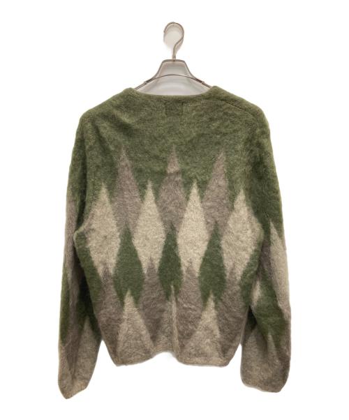 Great Land（グレートランド）Great Land (グレートランド) モヘアカーディガン グリーン サイズ:XLの古着・服飾アイテム