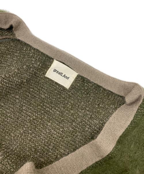 Great Land（グレートランド）Great Land (グレートランド) モヘアカーディガン グリーン サイズ:XLの古着・服飾アイテム