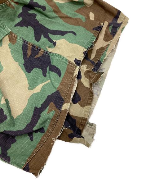 JOSHUA JAMAL（ジョシュア ジャマル）JOSHUA JAMAL (ジョシュア ジャマル) 迷彩 ダメージ 加工 カットオフハーフパンツ オリーブ サイズ:Lの古着・服飾アイテム