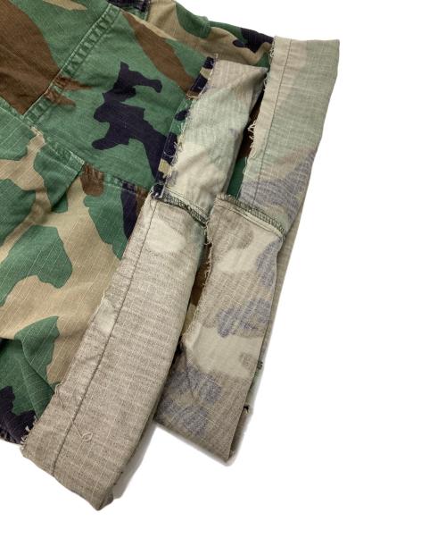 JOSHUA JAMAL（ジョシュア ジャマル）JOSHUA JAMAL (ジョシュア ジャマル) 迷彩 ダメージ 加工 カットオフハーフパンツ オリーブ サイズ:Lの古着・服飾アイテム