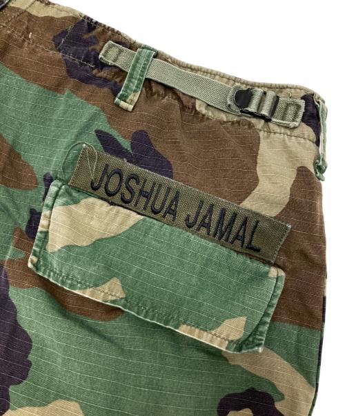JOSHUA JAMAL（ジョシュア ジャマル）JOSHUA JAMAL (ジョシュア ジャマル) 迷彩 ダメージ 加工 カットオフハーフパンツ オリーブ サイズ:Lの古着・服飾アイテム