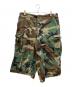 JOSHUA JAMAL（ジョシュア ジャマル）の古着「迷彩 ダメージ 加工 カットオフハーフパンツ」｜オリーブ