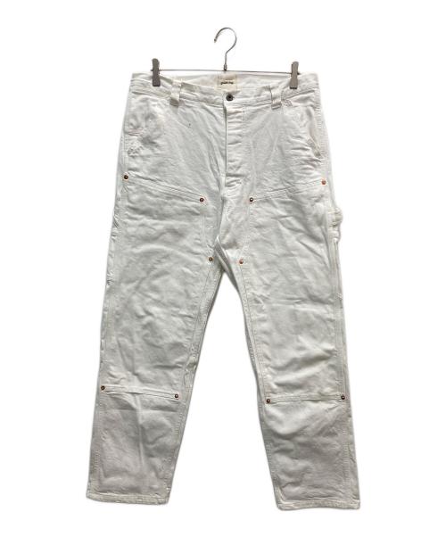 Great Land（グレートランド）Great Land (グレートランド) ダブルニーペインターパンツ ホワイト サイズ:36inの古着・服飾アイテム