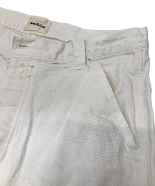 Great Land（グレートランド）Great Land (グレートランド) ダブルニーペインターパンツ ホワイト サイズ:36inの古着・服飾アイテム