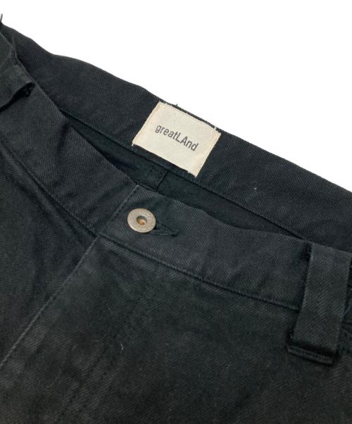 Great Land（グレートランド）Great Land (グレートランド) ダブルニーペインターパンツ ブラック サイズ:36inの古着・服飾アイテム