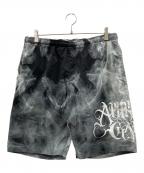 BUDSPOOLバッズプール）の古着「SMOKE CLASSIC LOGO SHORTS」｜グレー