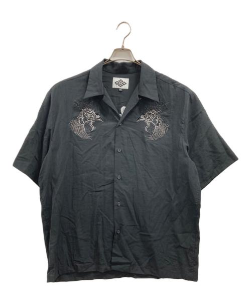 Gakkin（ガッキン）Gakkin (ガッキン) NIWATORI EMBROIDERY WHITE SHIRT ブラック サイズ:XXLの古着・服飾アイテム