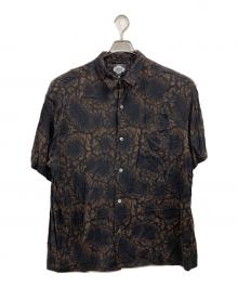 Gakkin×BUDSPOOL（ガッキン×バッズプール）の古着「松煙墨 HAWAIIAN SHIRT」｜ブラウン