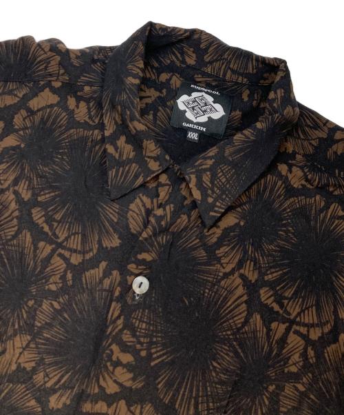 Gakkin（ガッキン）Gakkin (ガッキン) BUDSPOOL (バッズプール) 松煙墨 HAWAIIAN SHIRT ブラウン サイズ:XXXLの古着・服飾アイテム