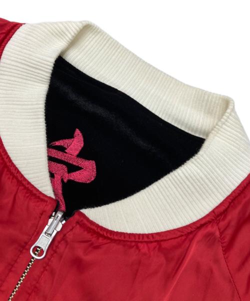 DARKR8M（ダークルーム）DARKR8M (ダークルーム) スーベニアオフィシャル ジャケット ブラック×レッド サイズ:XLの古着・服飾アイテム