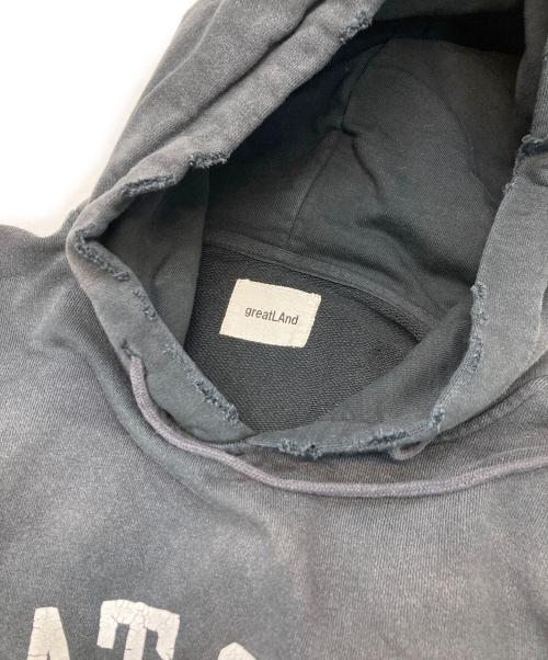 Great Land（グレートランド）Great Land (グレートランド) Paint Sweat Hoodie グレー サイズ:XLの古着・服飾アイテム