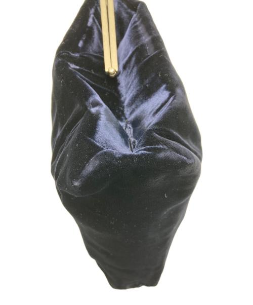 Yves Saint Laurent（イヴサンローラン）Yves Saint Laurent (イヴサンローラン) ベロアハンドバッグ ネイビーの古着・服飾アイテム