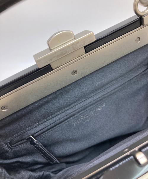 Yves Saint Laurent（イヴサンローラン）Yves Saint Laurent (イヴサンローラン) ベロアハンドバッグ ネイビーの古着・服飾アイテム