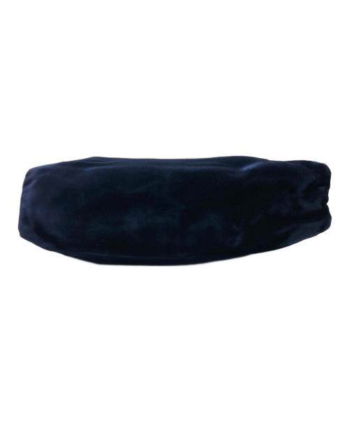 Yves Saint Laurent（イヴサンローラン）Yves Saint Laurent (イヴサンローラン) ベロアハンドバッグ ネイビーの古着・服飾アイテム