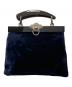 Yves Saint Laurent（イヴサンローラン）の古着「ベロアハンドバッグ」｜ネイビー