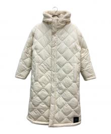 TAION×NOLLEY'S（タイオン×ノーリーズ）の古着「ボアキルトリバーシブルロングダウンコート」｜アイボリー