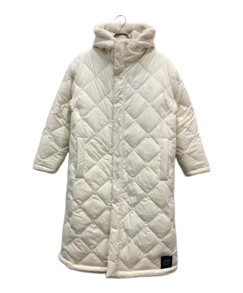 TAION（タイオン）TAION (タイオン) NOLLEY'S (ノーリーズ) ボアキルトリバーシブルロングダウンコート アイボリー サイズ:不明（実寸参照）の古着・服飾アイテム