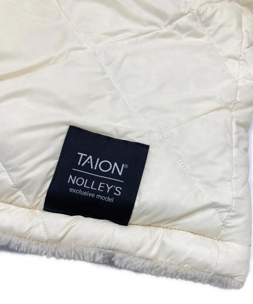 TAION（タイオン）TAION (タイオン) NOLLEY'S (ノーリーズ) ボアキルトリバーシブルロングダウンコート アイボリー サイズ:不明（実寸参照）の古着・服飾アイテム