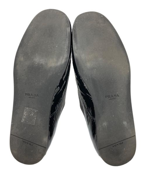 PRADA（プラダ）PRADA (プラダ) パテントフラットシューズ ブラック サイズ:37の古着・服飾アイテム
