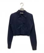 AURALEEオーラリー）の古着「SUPER HIGH GAUGE COTTON KNIT CARDIGAN」｜ネイビー