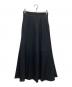ESTNATION (エストネーション) リネンスリットセミフレアマキシスカート ブラック サイズ:38：8000円