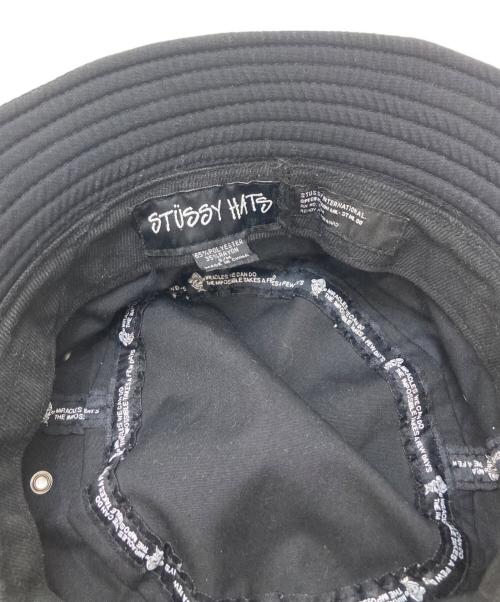 stussy（ステューシー）stussy (ステューシー) ハット ブラック サイズ:S/Mの古着・服飾アイテム