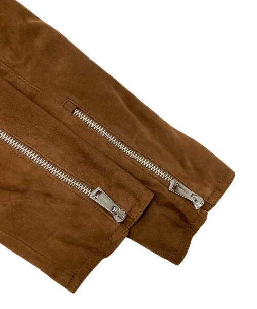 POLO RALPH LAUREN（ポロ・ラルフローレン）POLO RALPH LAUREN (ポロ・ラルフローレン) スウェードレザーダブルライダースジャケット ブラウン サイズ:2 未使用品の古着・服飾アイテム